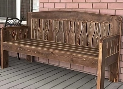 Топчан Восток из массива сосна цвет палисандр (Елегри)