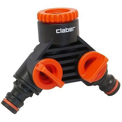 Разветвитель двухканальный д/шлангов Claber 8598 