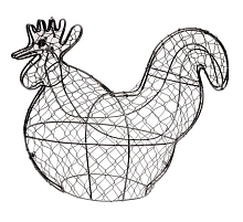 Форма-топиарий из проволоки Курица DF 018