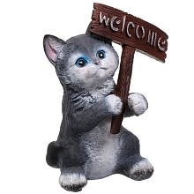 Фигура садовая Котенок Welcome 