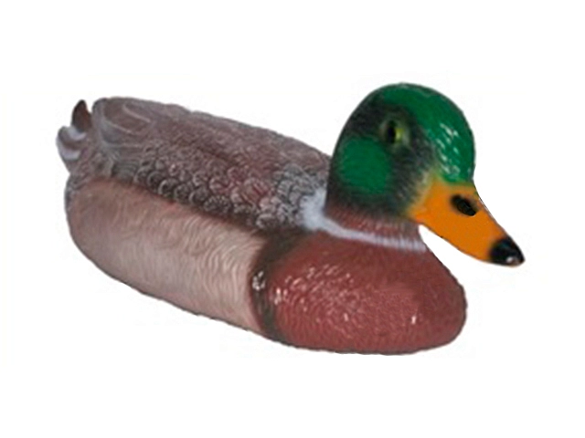 Фигура для пруда Утка серая/коричневая водоплавающая  36*15*15 HYY014/003