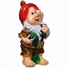 Фигура садовая Гном c виноградом