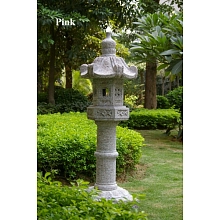 Фонарь каменный Японский L-05-HS H-60 см (розовый гранит) (Ш)