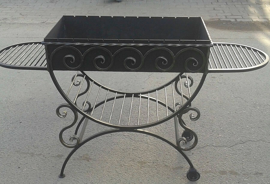 Мангал без крышки кованый