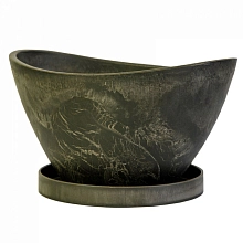 Горшок для цветов ЛОДОЧКА Древесный уголь 2,8л