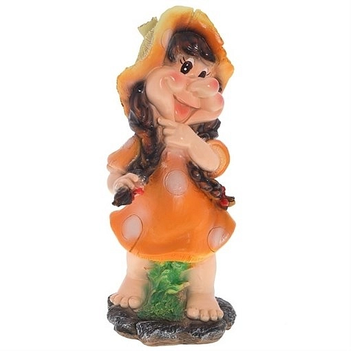 Фигура садовая Девочка Поганочка с косичками Н-45 см