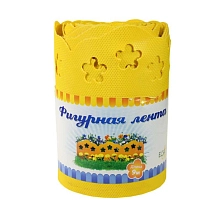 Бордюрная лента фигурная желтая 15х9