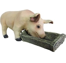 Фигура садовая Свинья в корыте 