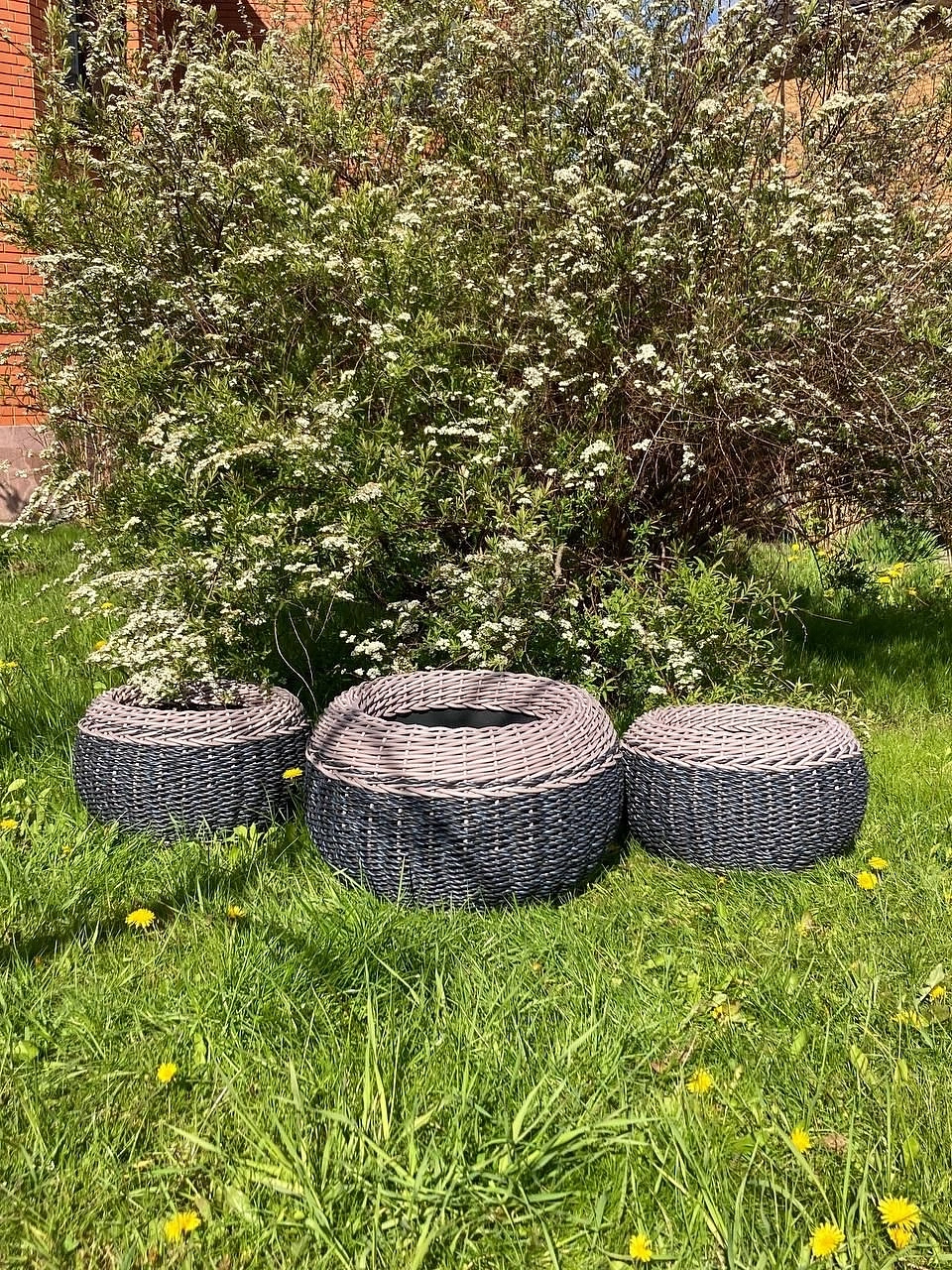 Кашпо 12л 12-ЛТ.Ш/АКВ (Ротанг Л) 