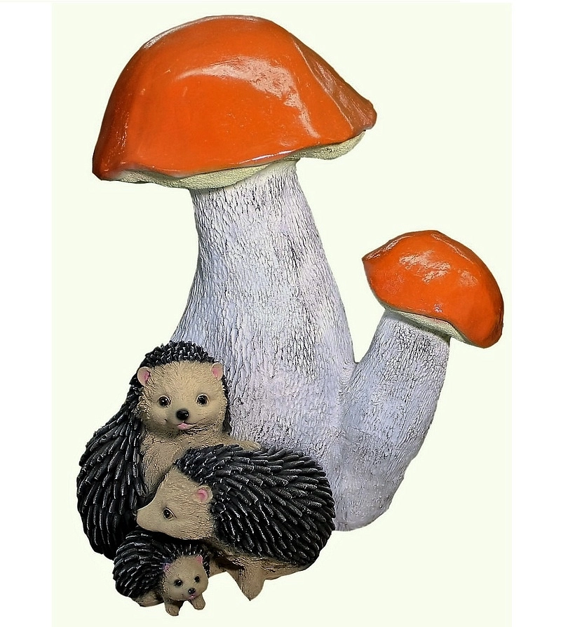 Фигура садовая Грибы подосиновики с ежами 