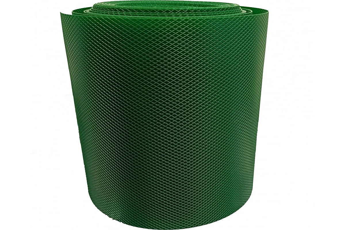 Бордюрная лента садовая зелёная 15см*15м