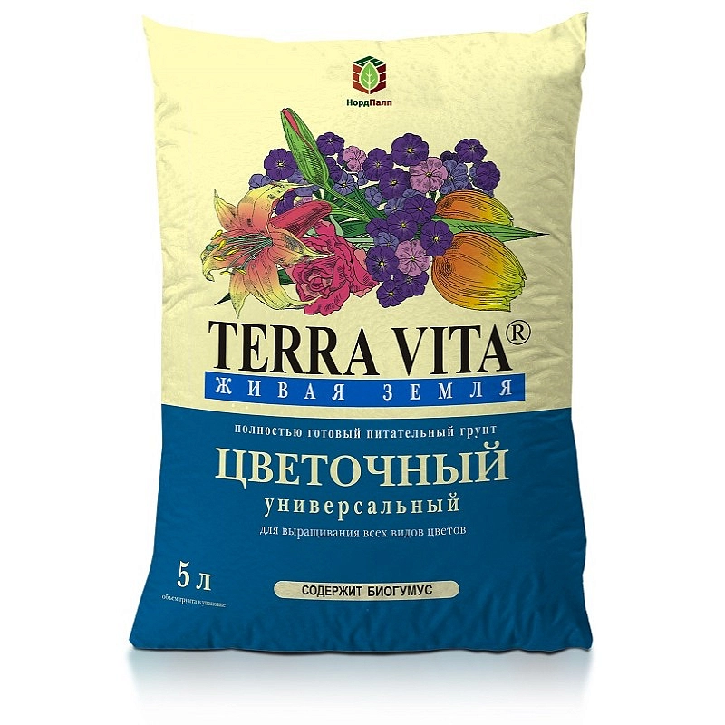 Грунт 'Живая земля' цветочный /Фарт/