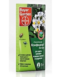 Инсектицид Конфидор экстра против сосущих и грызущих вредит 1г