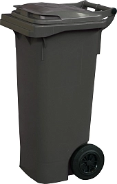 Бак для мусора 110л с крышкой на колесах