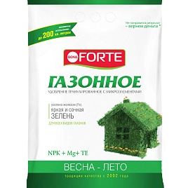 Газонное удобрение Bona Forte весна\лето с микроэлементами 4,5 кг / 5 кг