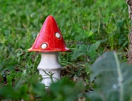 Мухомор гриб фигура садовая (шамот)
