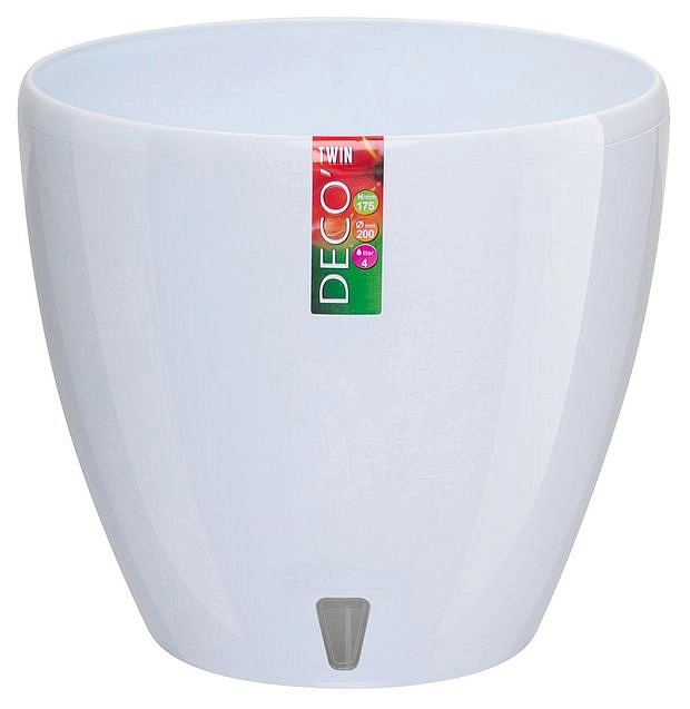 Горшок ДЕКО ТВИН белый