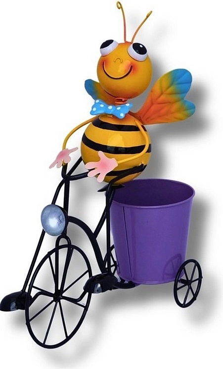 декор для  сада пчела на велосипеде с горшком 450*200*400 ПКО