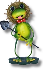 декор для  сада Лягушка в шляпе с лопаткой 330*200*130 ПКО 