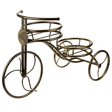 Подставка садовая Велосипед напольная на 2 горшка  