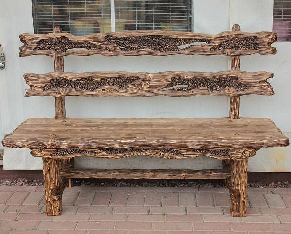 Скамья из массива сосны