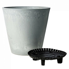 Горшок классический 12л СВЕТЛО СЕРЫЙ