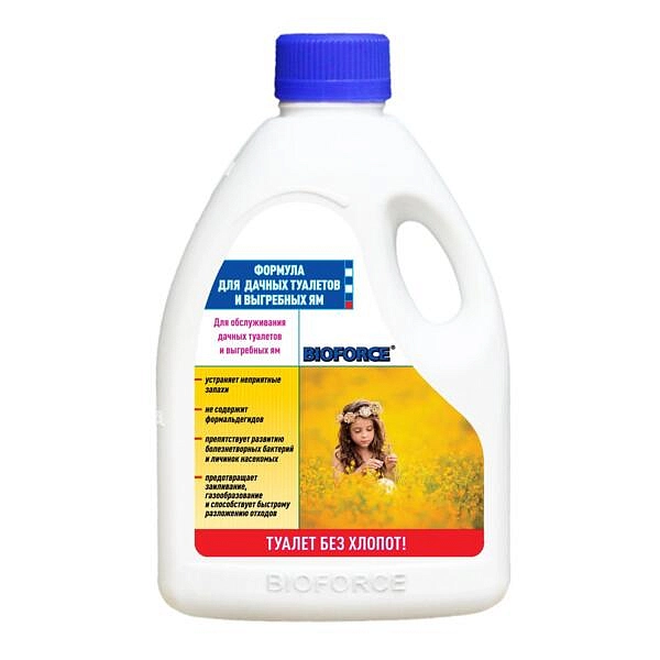 Биопрепарат BIOFORCE формула для дачных туалетов и выгребных ям 1000мл (Биокомп)