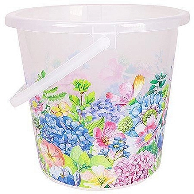 Ведро 10л пластиковое Цветочеый сад