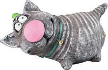 Фигура садовая Кот розовый нос