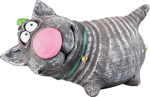 Фигура садовая Кот розовый нос