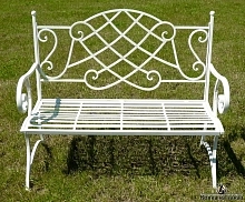 Скамья кованая белая