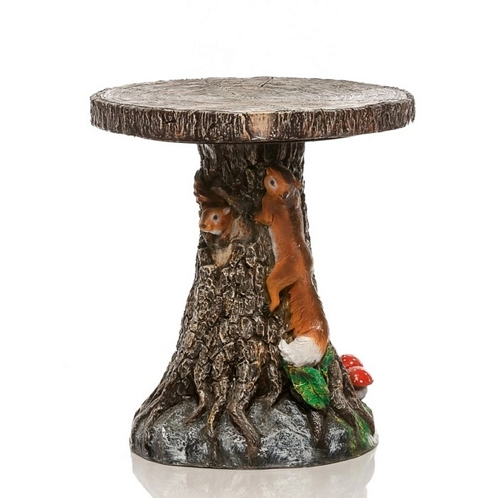 Фигура садовая Стол пень с белкой U08146 (Айронкр)