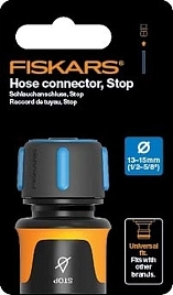 Коннектор с аквастопом FISKARS 13мм-15мм 1/2-5/8 1020450/1027079