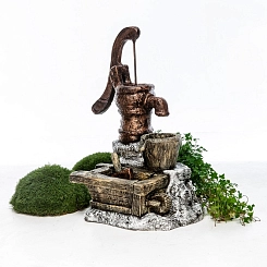 Фонтан Колонка с Тачкой U08608 (Айронкр)