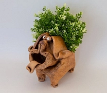 Шамот Кашпо Щенок 