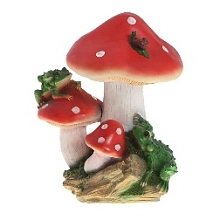 Фигура садовая Гриб с лягушкой Н-30