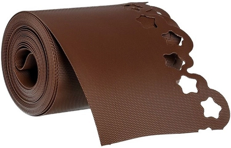 Бордюрная лента фигурная коричневая 15х9