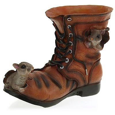 Кашпо Ботинок с мышками Н-18см JNК 034