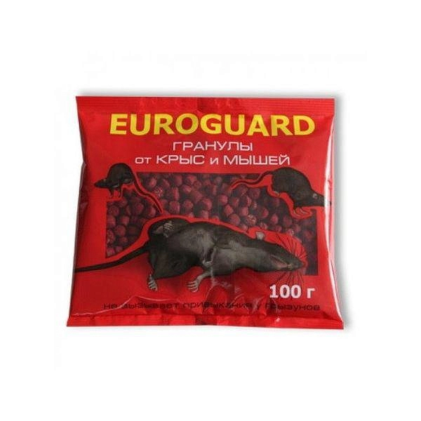 Гранулы от крыс и мышей, Euroguard