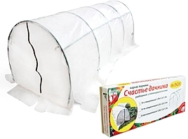 Парник Счастье дачника 8-ми секц с укрытием (чер)