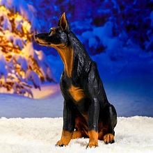 Фигура садовая Собака Доберман