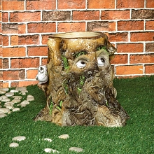 Кашпо Пень с глазами (ламинат) F04055 (Айронкр)