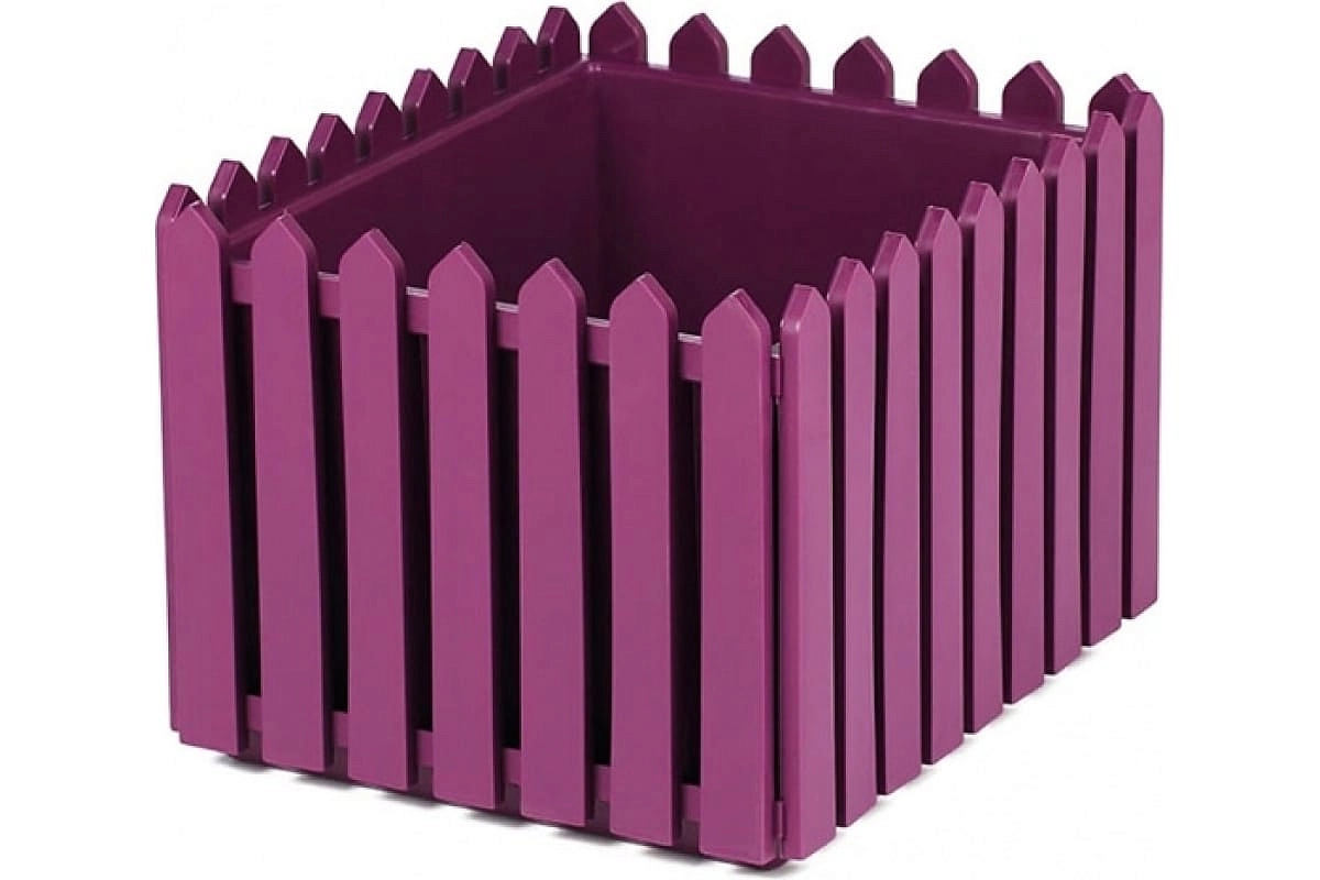 Кашпо ЛАРДО квадратное лиловое