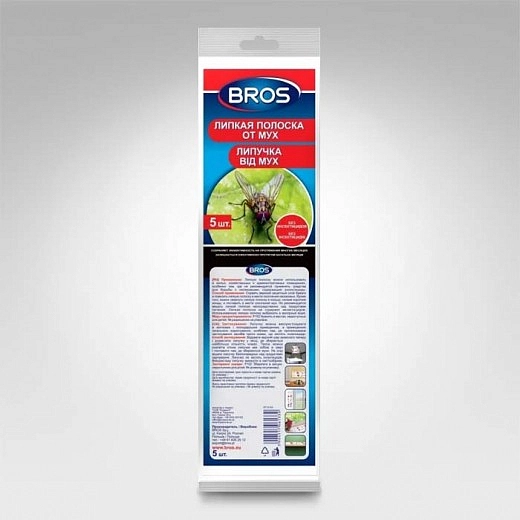 Ловушка клеевая BROS от мух полоска 5шт.