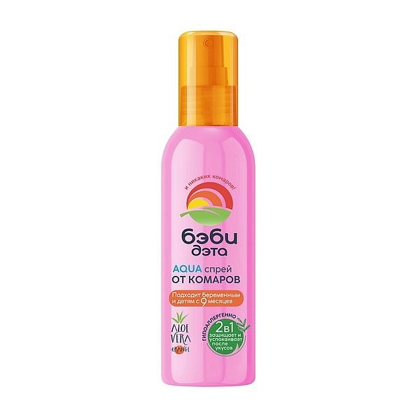 Репеллент БЭБИ-ДЭТА спрей Аква детский 2 в 1 для беременых и детей