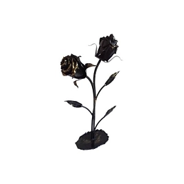 Роза кованая с двумя бутонами