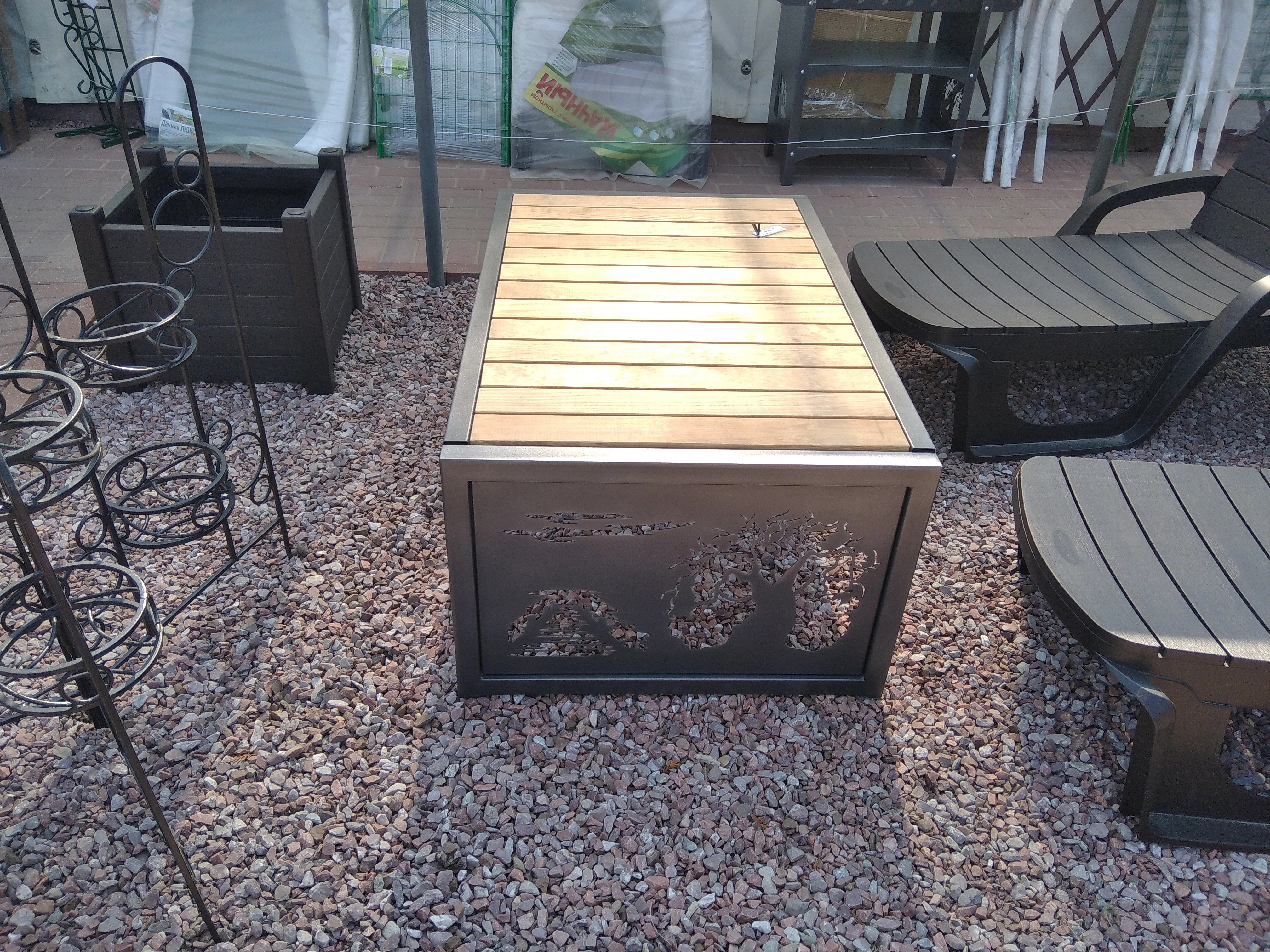 Стол садовый кофейный FG004