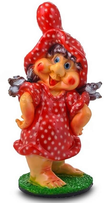 Фигура садовая Гном Клубничка 