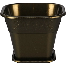Кашпо Софья кварт пластик 3л D-20см с поддоном