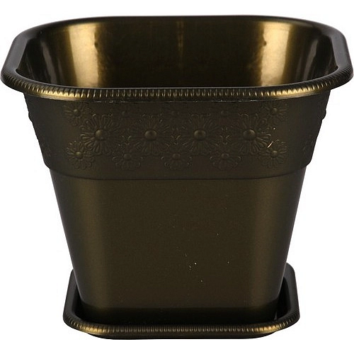 Кашпо Софья кварт пластик 3л D-20см с поддоном